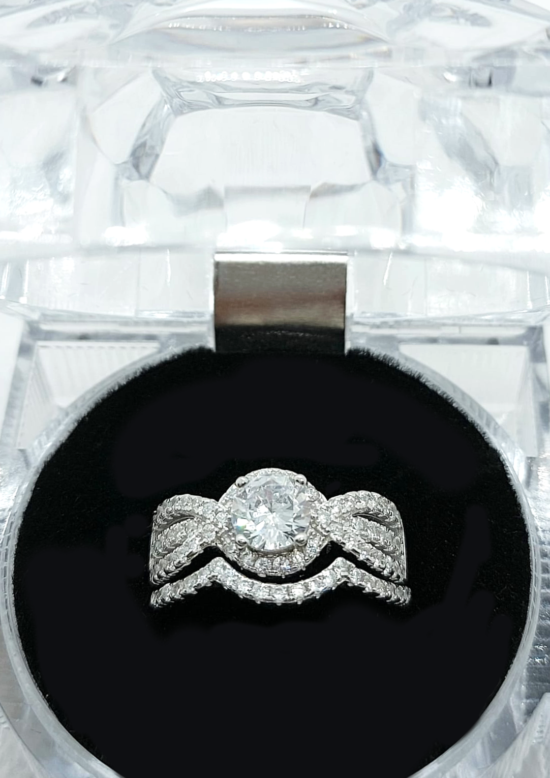 2PC Silver Wedding Ring